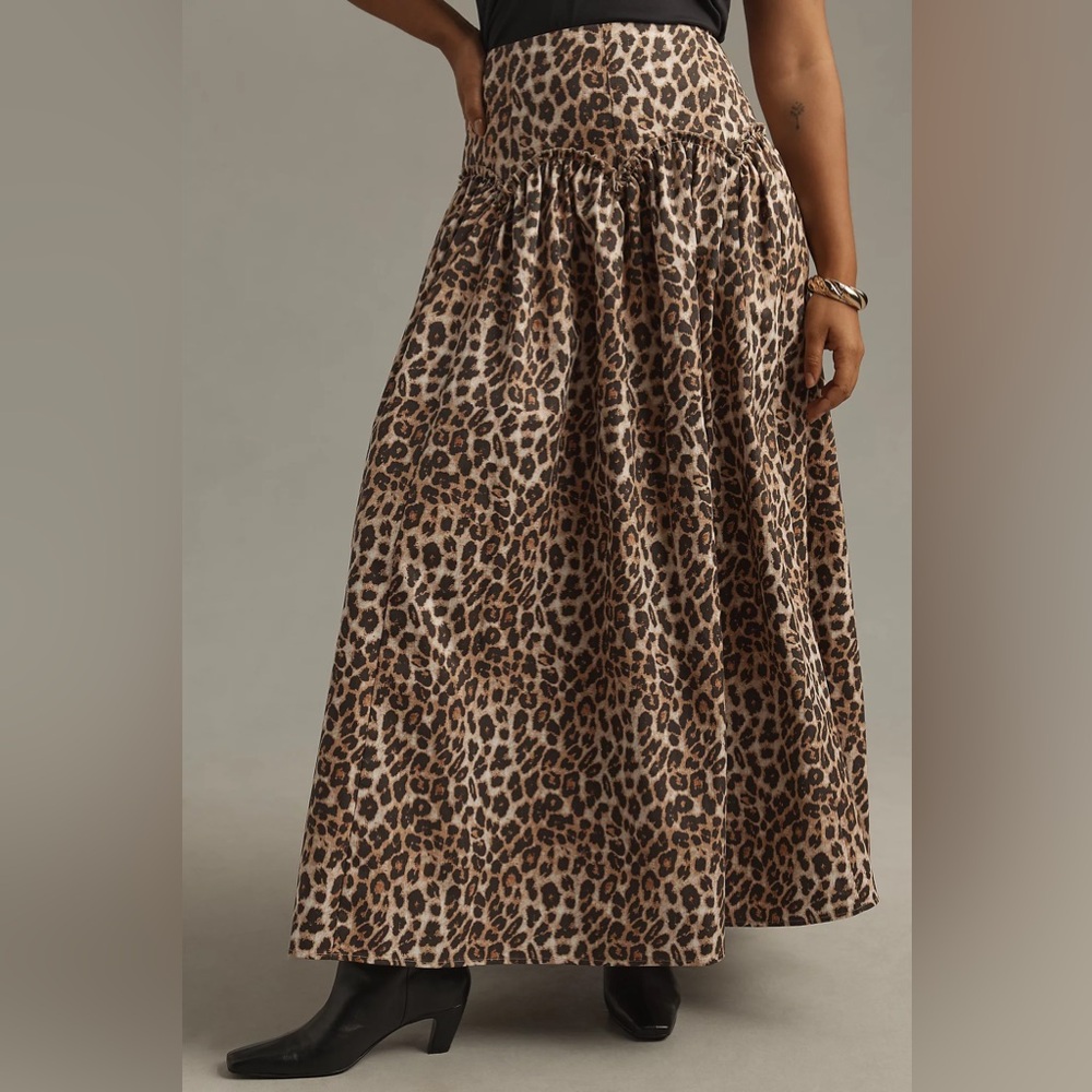 NWT! Anthropologie Mare Mare x Anthropologie Basque-Waist Maxi Skirt 🛼🦉 - Picture 6 of 11